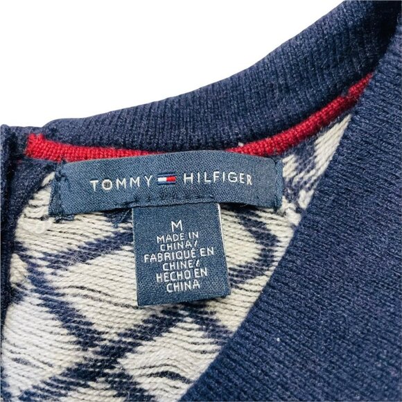 Tommy Hilfiger Navy and White Preppy Short Sleeved Sweater Dress - Picture 5 of 11